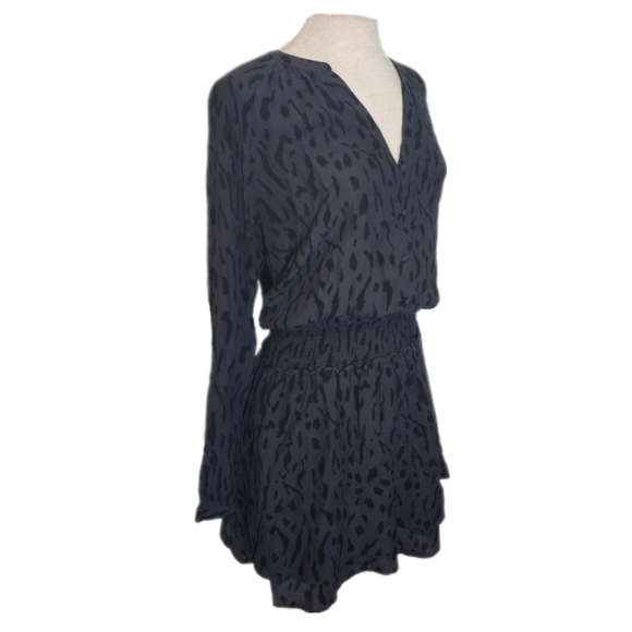 Rails Jasmine Cheetah Print Long Sleeve Mini Dress Black Size S - Picture 4 of 17